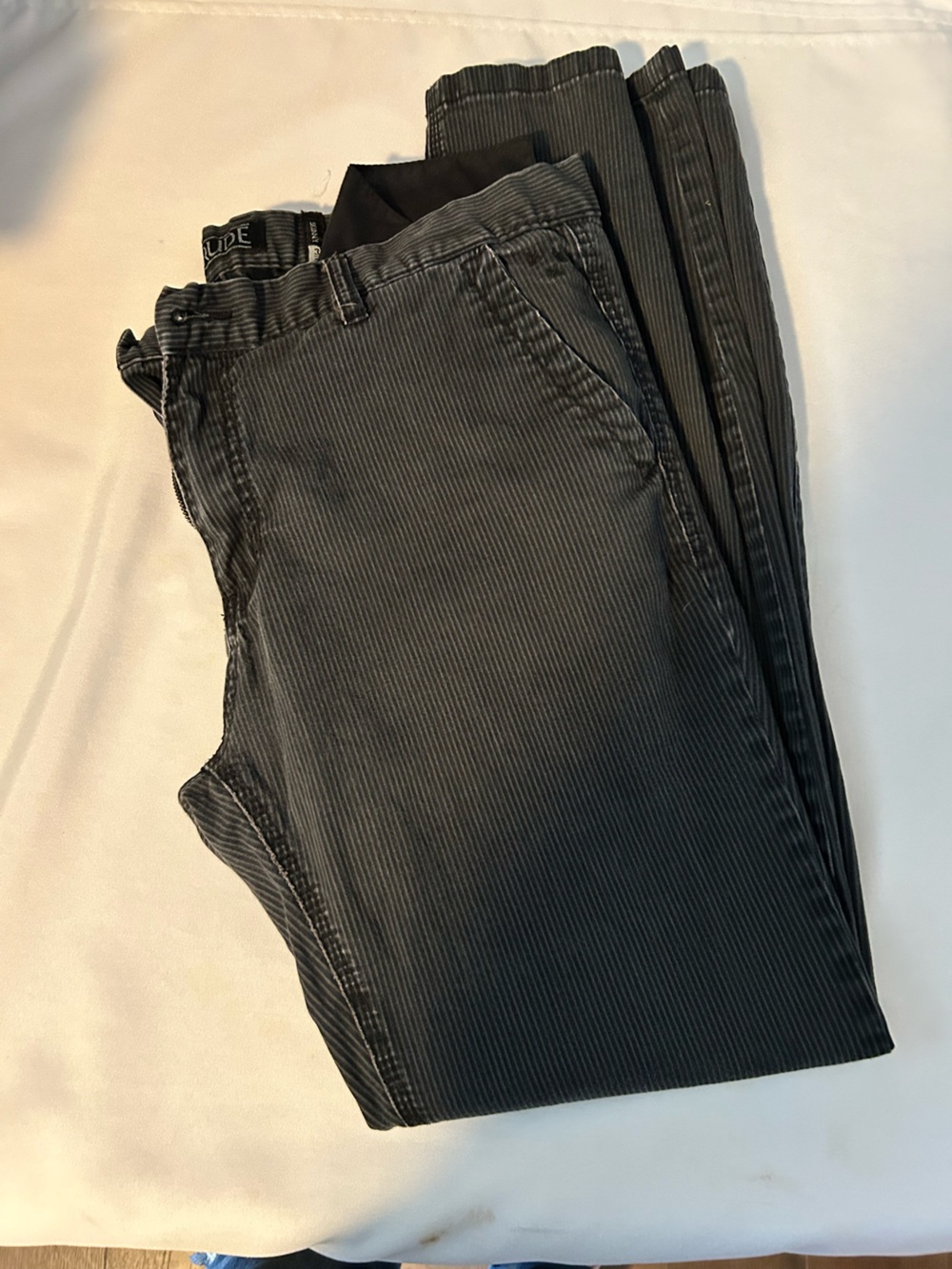 Rude Men's Black Pinstripe Jeans